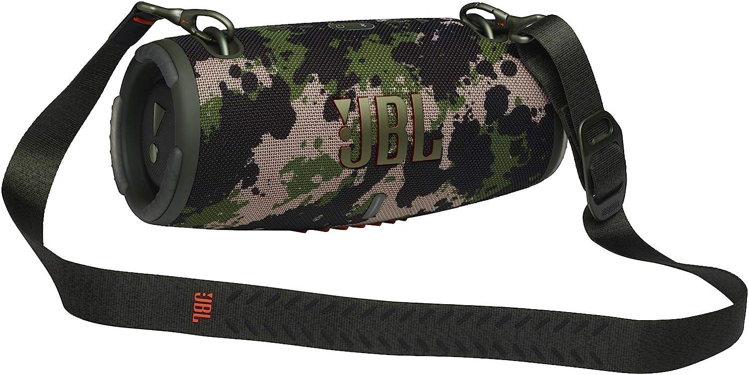 JBL Xtreme 3 Musikbox in Camouflage – Wasserdichter, portabler Stereo Bluetooth Speaker mit integrierter Powerbank – Mit nur einer Akku-Ladung bis zu 15 Stunden Musikgenuss